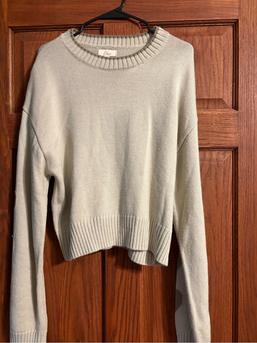 Elan Light Cream Crewneck Sweater